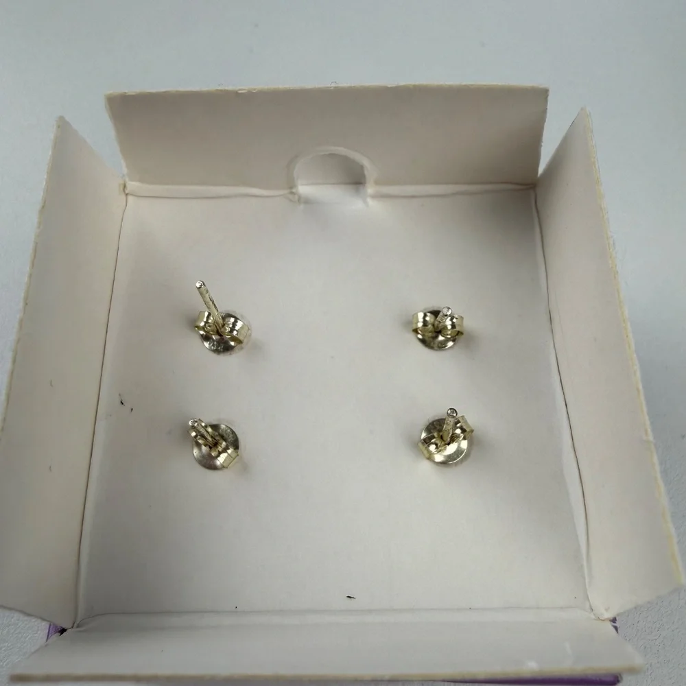 Macys FB Kids Womens Sterling Silver Enamel Unicorn Rainbow Earrings Set